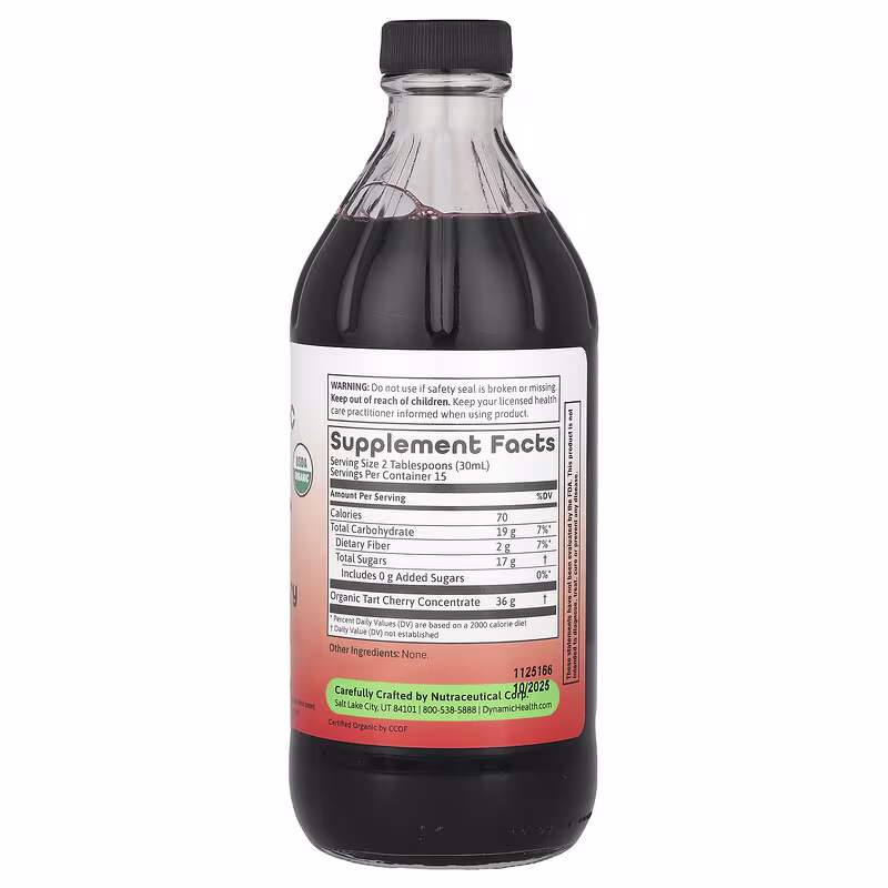 Dynamic Health, Tart Cherry Concentrate, Glass, 16 fl oz (473 ml) - Image 2