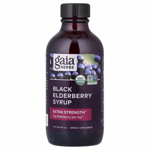 Gaia Herbs, Black Elderberry Syrup, 3 fl oz (89 ml)