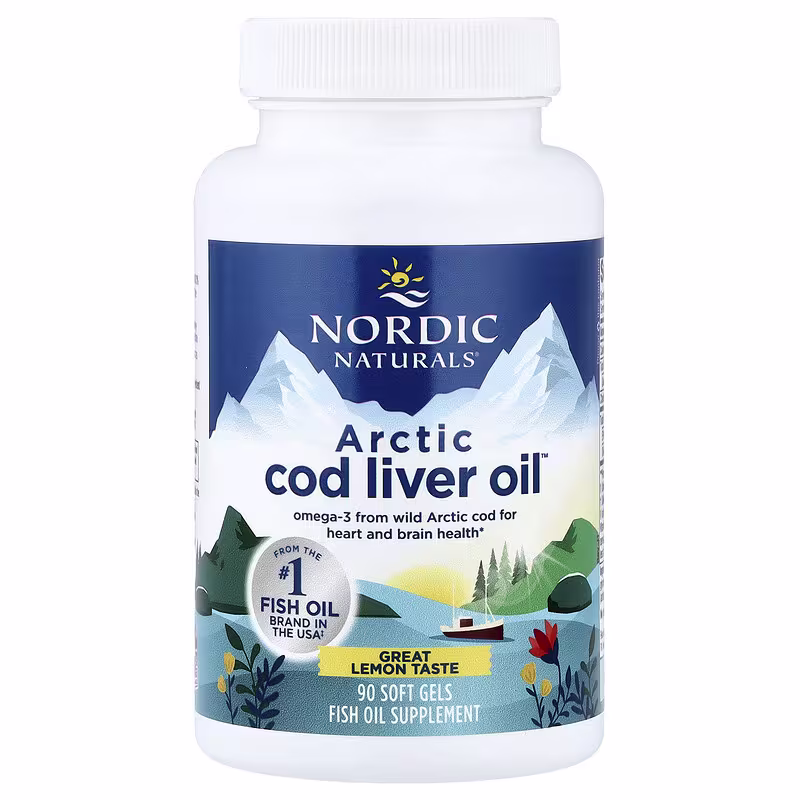 Nordic Naturals, Arctic Cod Liver Oilâ„¢, Lemon, 90 Soft Gels