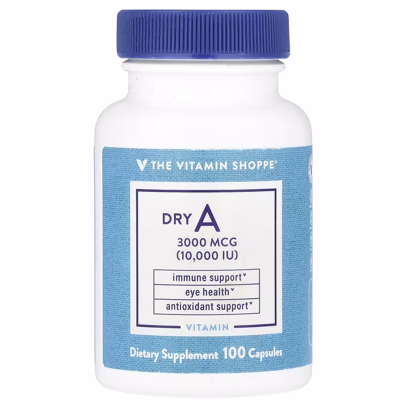 The Vitamin Shoppe, Dry A, 3,000 mcg (10,000 IU), 100 Capsules