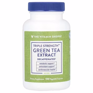 The Vitamin Shoppe, Green Tea Extract, Triple Strength, Decaffeinated, 100 Vegetable Capsules (750 mg per Capsule)