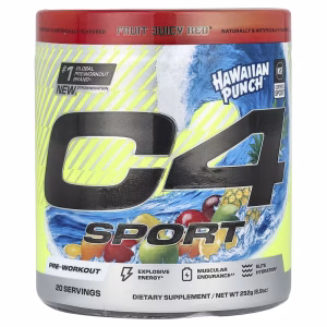 C4 / Cellucor, C4® Sport, Pre-Workout, Hawaiian Punch® Fruit Juicy Red®, 8.9 oz (252 g)