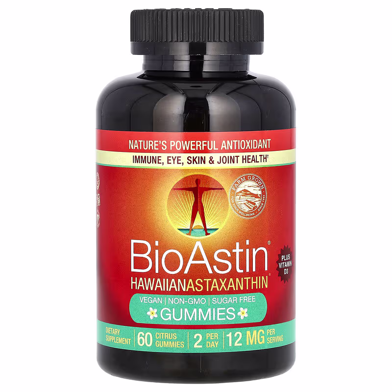 Nutrex Hawaii, BioAstin, Hawaiian Astaxanthin Gummies, Citrus, 60 Gummies
