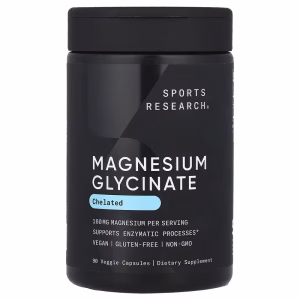 Sports Research, Magnesium Glycinate, 90 Veggie Capsules (80 mg per Capsule)