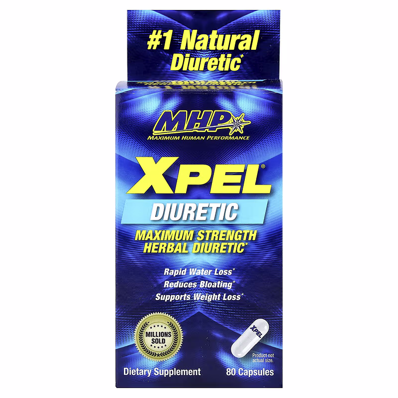 MHP, XPEL®, Maximum Strength Herbal Diuretic, 80 Capsules - Image 2