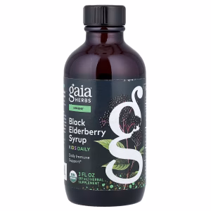 Gaia Herbs, Kids, Black Elderberry Syrup, 3 fl oz (89 ml)