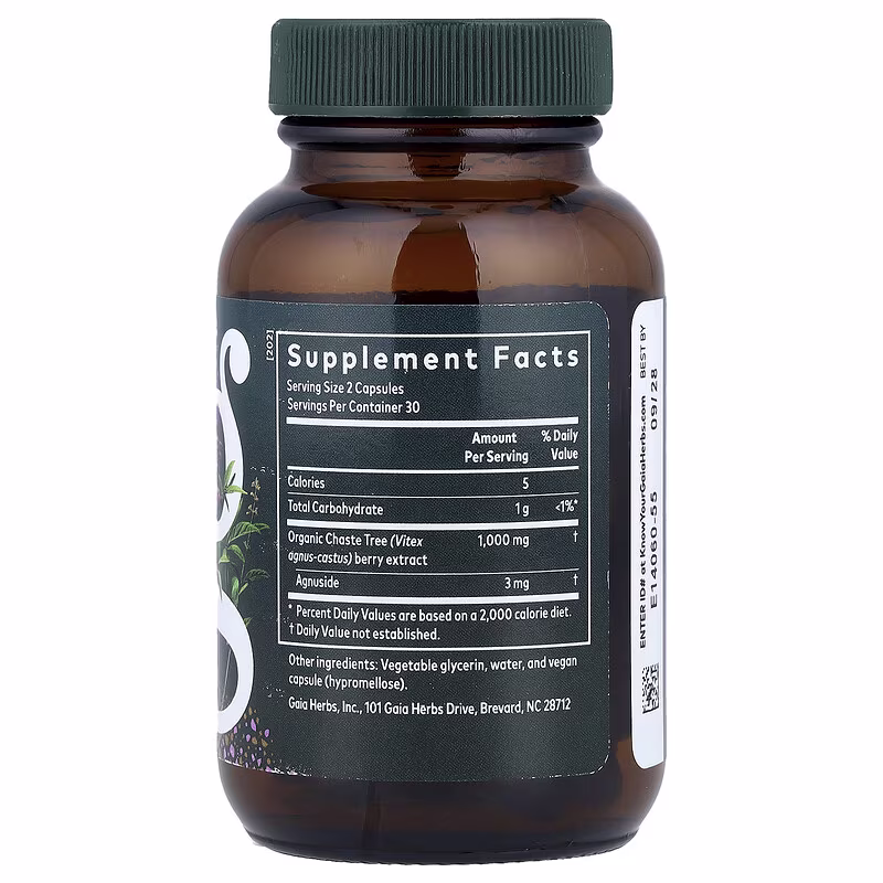 Gaia Herbs, Women, Vitex Berry, 60 Liquid Phyto-CapsĀ® - Image 2