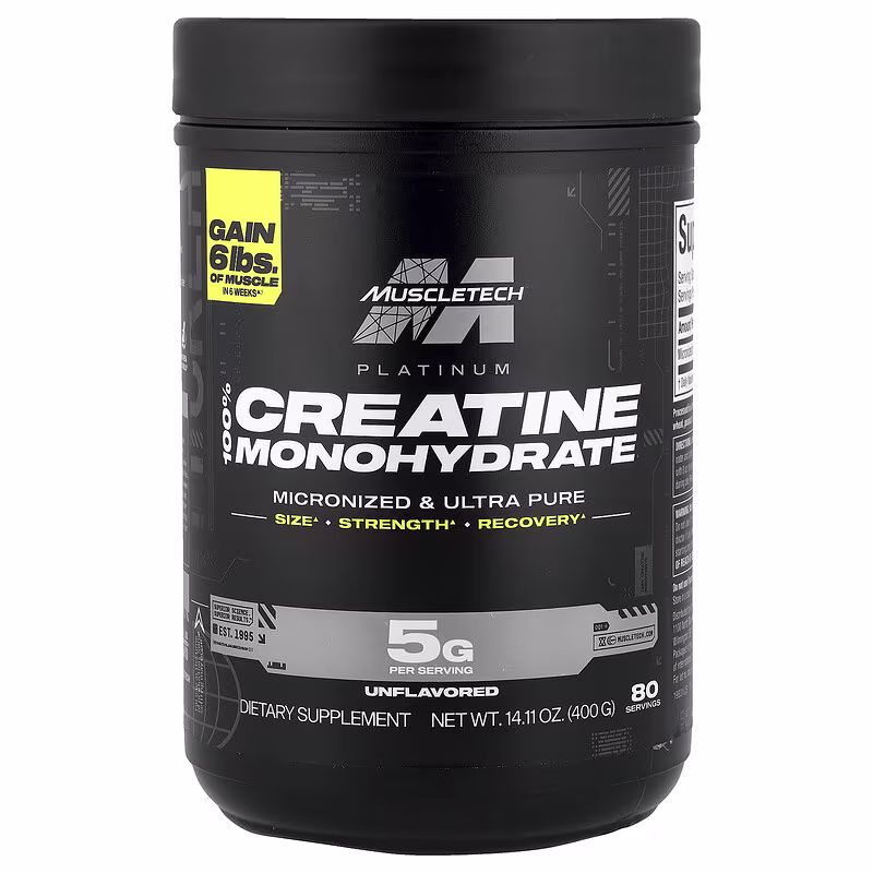 MuscleTech, Platinum 100% Creatine, Unflavoured, 14.11 oz (400 g)