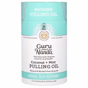 GuruNanda, Whitening Pulling Oil, Coconut + Mint, 28 Pack, 0.4 fl oz (12 ml) Each
