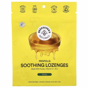 Beekeeper's Naturals, Propolis Soothing Lozenges, Honey, 14 Lozenges, 1.76 oz (50 g)