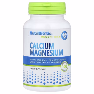 NutriBiotic, Essentials, Calcium Magnesium, 100 Gluten Free Capsules