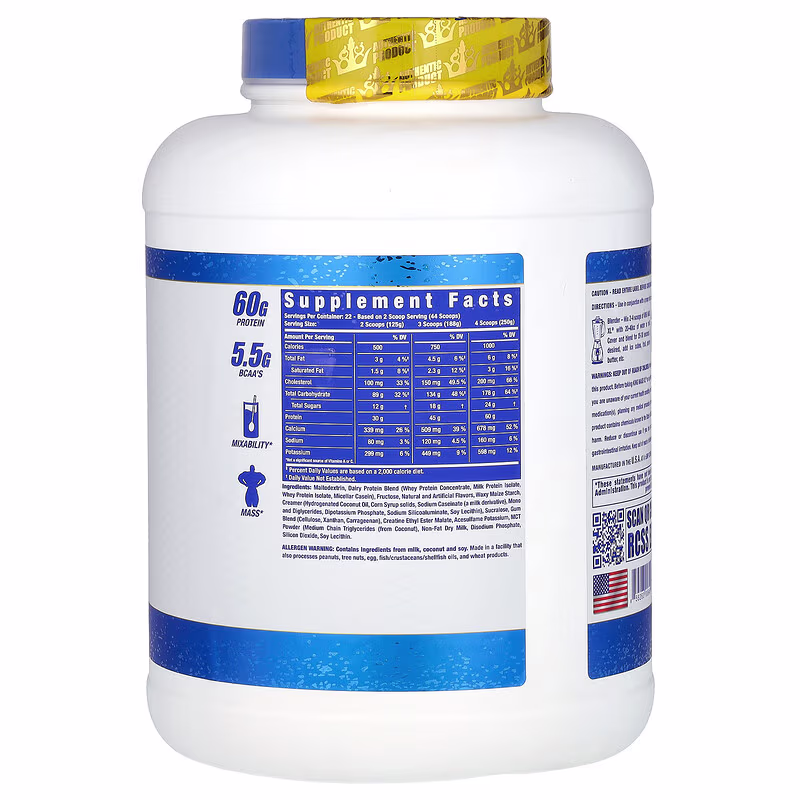 Ronnie Coleman, Signature Series, King Mass XL, Vanilla Ice Cream, 6 lb (2.75 kg) - Image 2