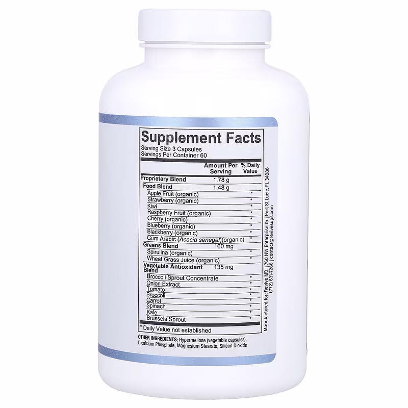 Revive, Daily Greens, 180 Vegetarian Capsules - Image 2