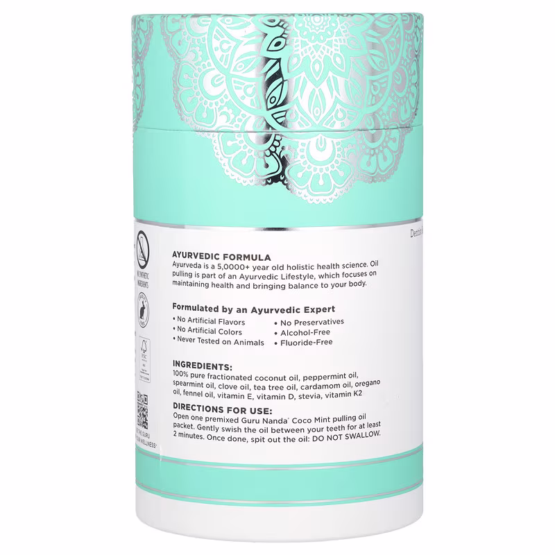 GuruNanda, Whitening Pulling Oil, Coconut + Mint, 28 Pack, 0.4 fl oz (12 ml) Each - Image 3