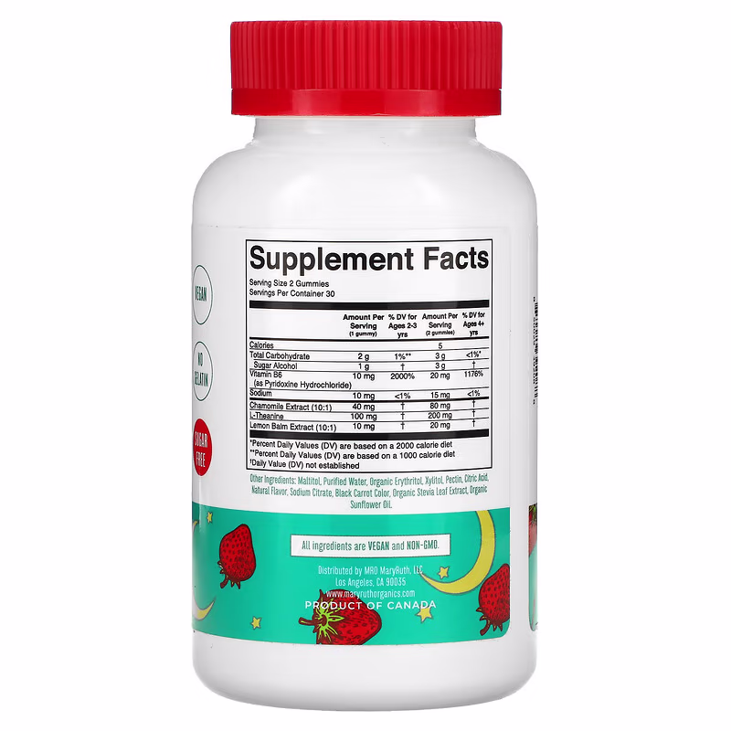 MaryRuth's, Kids Sleep Gummies, Strawberry, 60 Gummies - Image 2