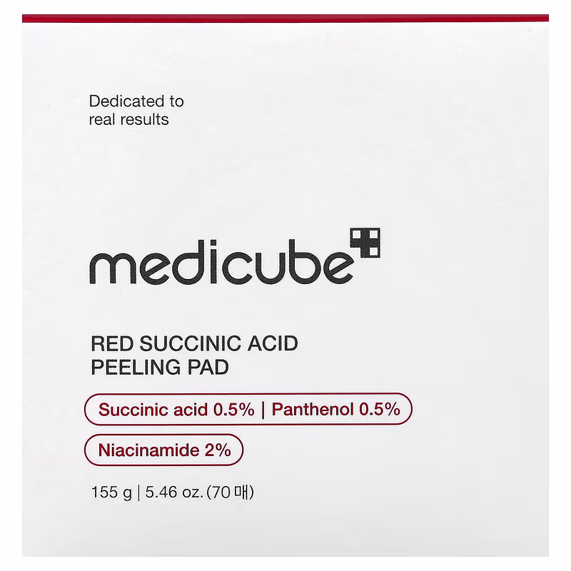 Medicube, Red Succinic Acid Peeling Pad, 70 Pads - Image 2