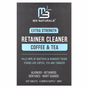 M3, Retainer Cleaner, Coffee & Tea, Mint, 120 Tablets