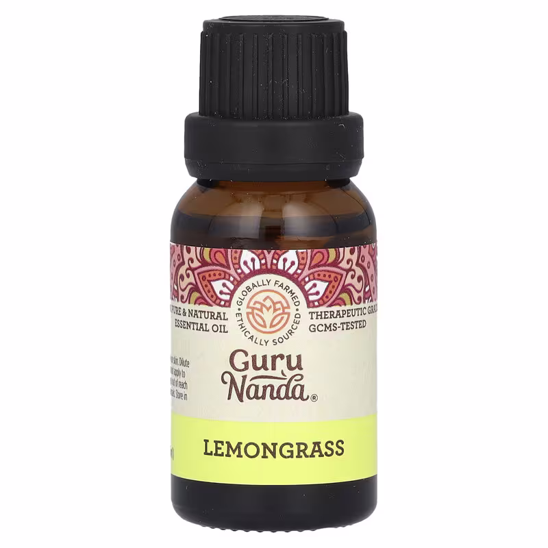 GuruNanda, 100% Pure & Natural Essential Oil, Lemongrass, 0.5 fl oz (15 ml)