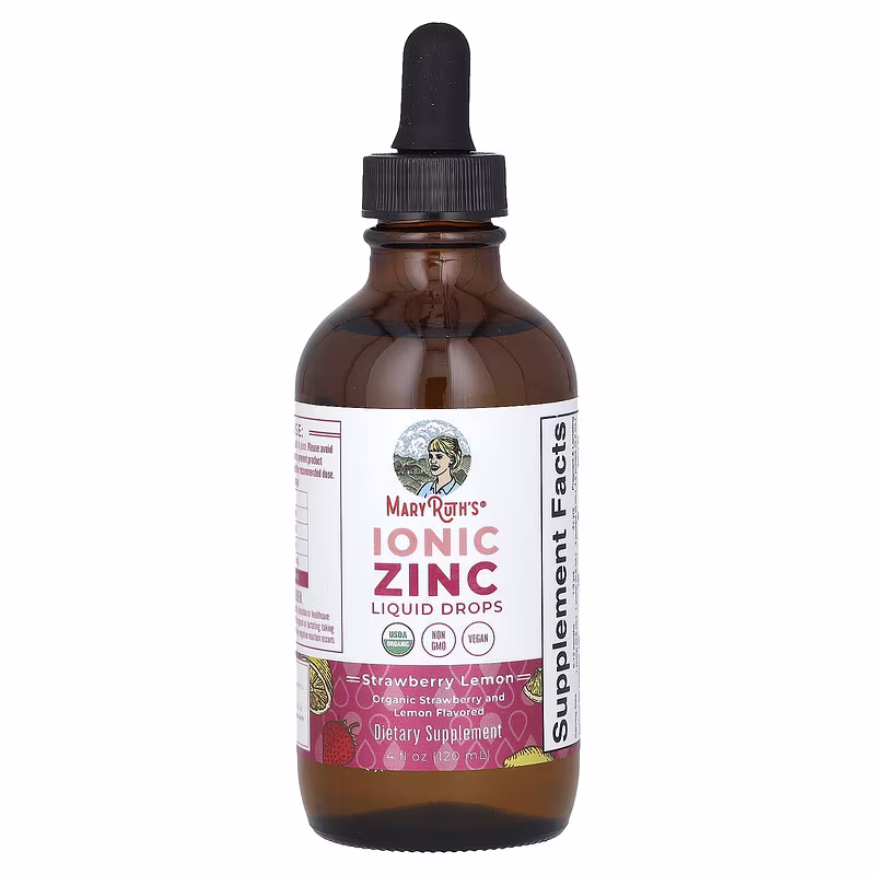 MaryRuth's, Organic Ionic Zinc Liquid Drops, Strawberry Lemon, 3 mg, 4 fl oz (120 ml) - Image 3