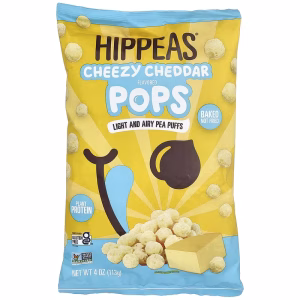 Hippeas, Pops, Cheezy Cheddar, 4 oz (113 g)