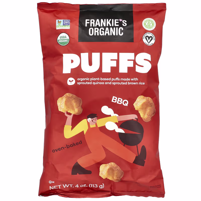 Frankie's Organic, Puffs, BBQ, 4 oz (113 g)