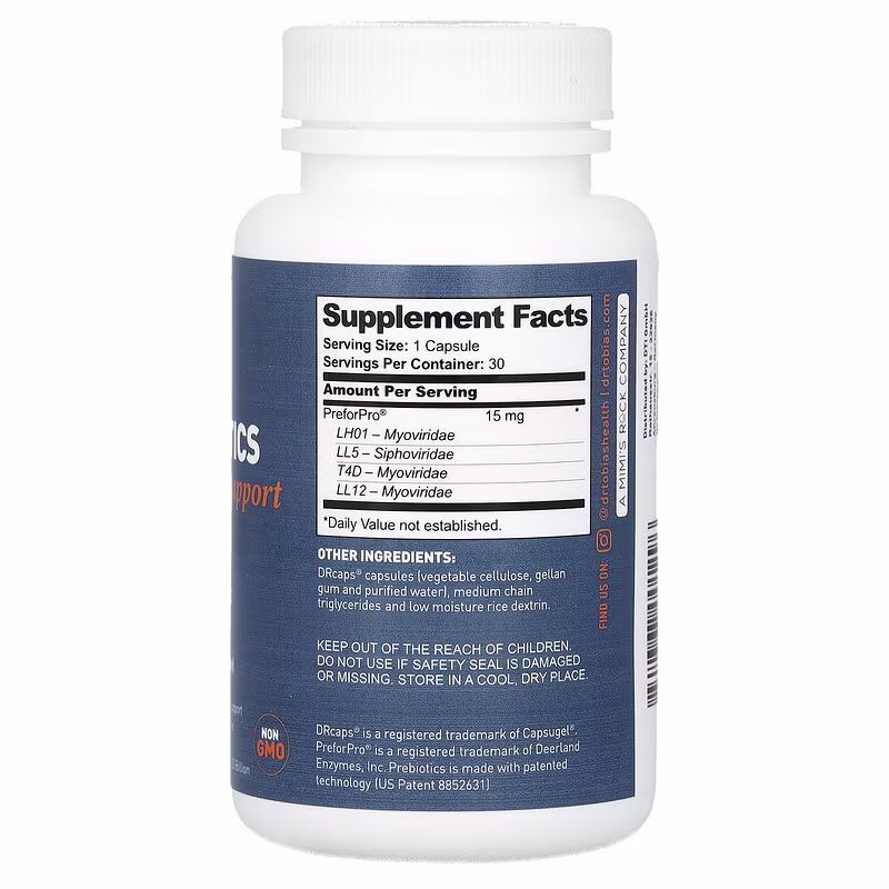 Dr. Tobias, Prebiotics, Digestive Support, 15 mg, 30 Capsules - Image 2