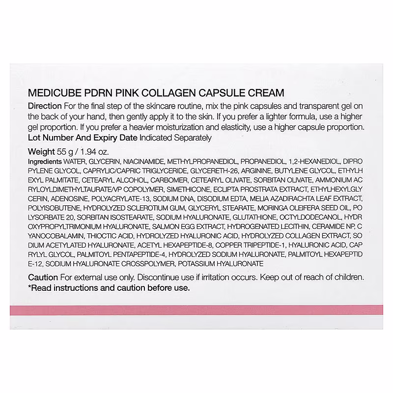 Medicube, PDRN Pink Collagen Capsule Cream, 1.94 oz (55 g) - Image 4