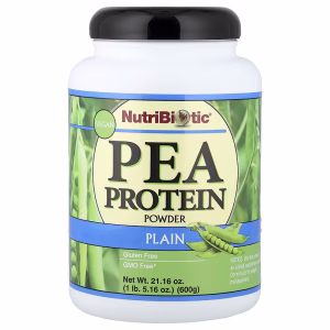 NutriBiotic, Pea Protein Powder, Plain, 1 lb 5.16 oz (600 g)