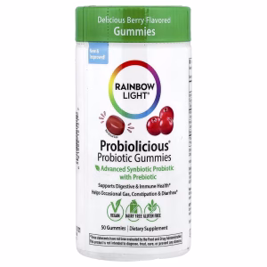 Rainbow Light, Probiolicious Probiotic Gummies, Delicious Berry, 50 Gummies