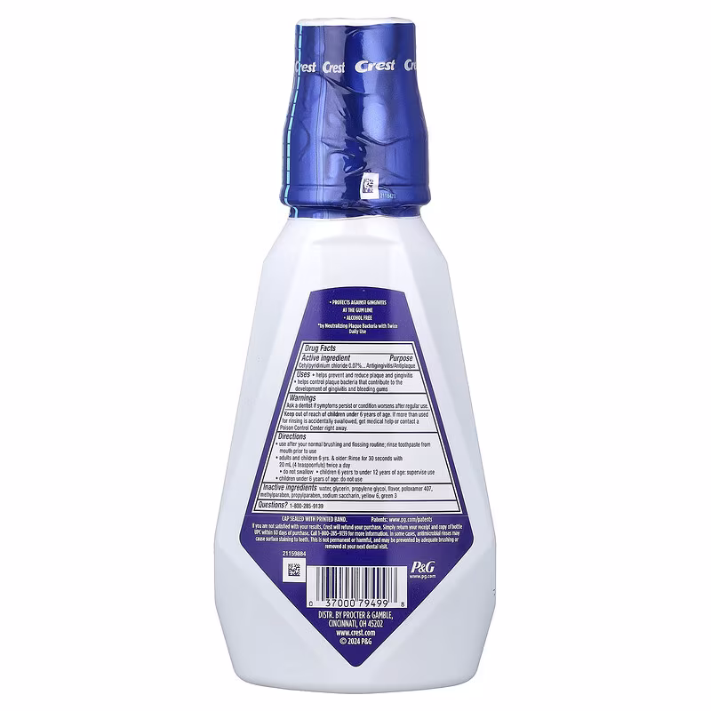 Crest, Pro Health, Gum Detoxify, Alcohol Free, Cool Wintergreen , 16.9 fl oz (500 ml) - Image 2