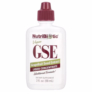 NutriBiotic, Vegan GSE Grapefruit Seed Extract, Liquid Concentrate, 100 mg, 2 fl oz (59 ml)