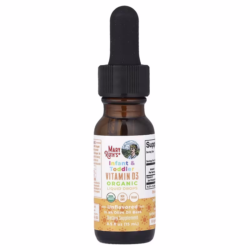 MaryRuth's, Organic Infant & Toddler Vitamin D3 Liquid Drops, 6 Months+, Unflavored, 0.5 fl oz (15 ml) - Image 3