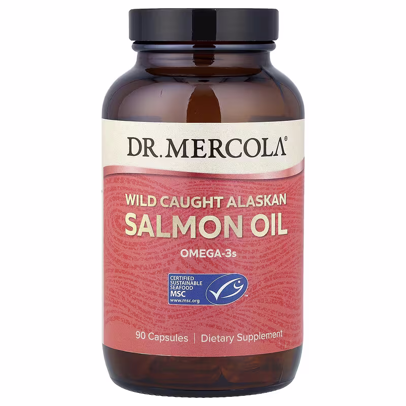 Dr. Mercola, Wild Caught Alaskan Salmon Oil, 90 Capsules