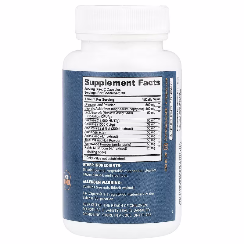 Dr. Tobias, Candida Support, 60 Capsules - Image 2