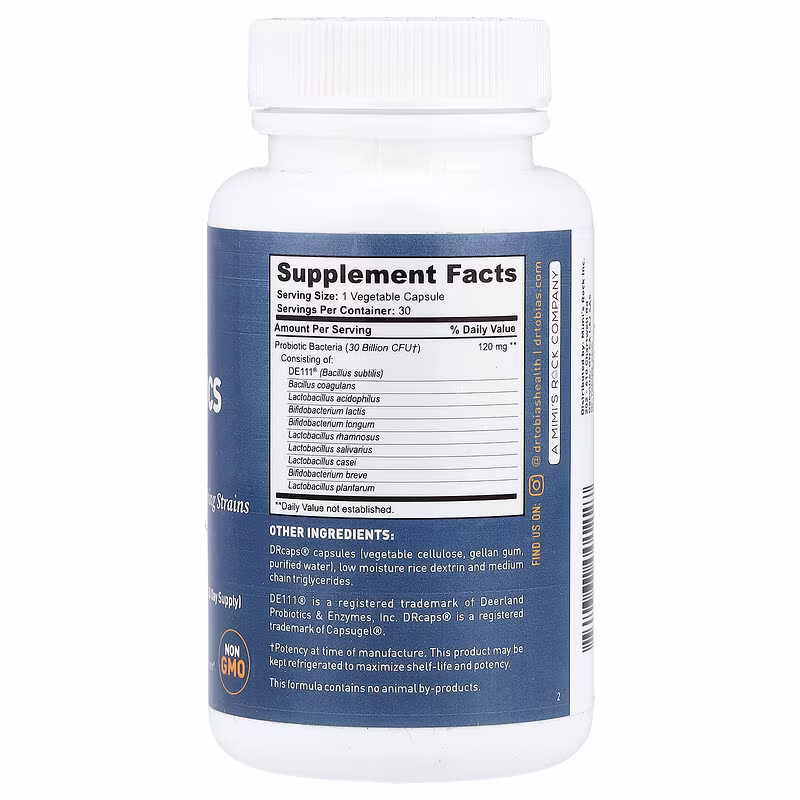 Dr. Tobias, Probiotics 30 Billion, 30 Delayed Release Capsules - Image 2