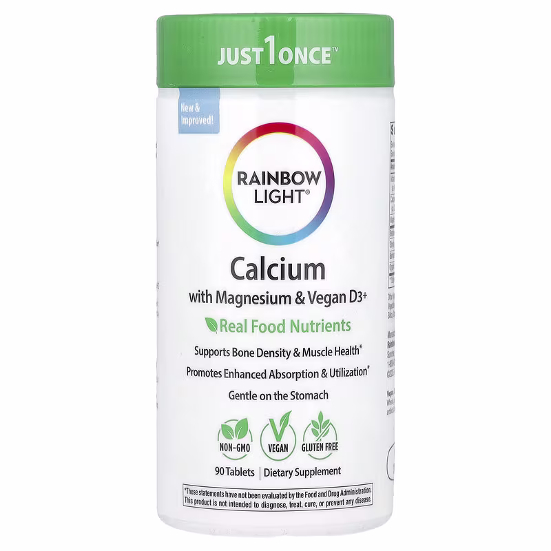 Rainbow Light, Calcium with Magnesium & Vitamin D3+, 90 Tablets