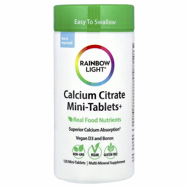 Rainbow Light, Calcium Citrate Mini-Tablets+, 120 Mini-Tablets