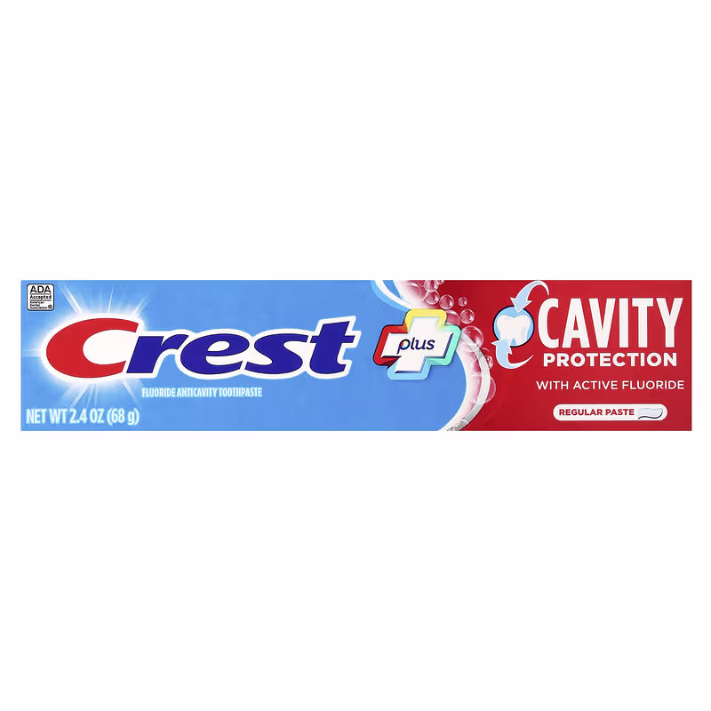 Crest, Plus, Cavity Protection, Fluoride Anticavity Toothpaste, Regular, 2.4 oz (68 g) - Image 2