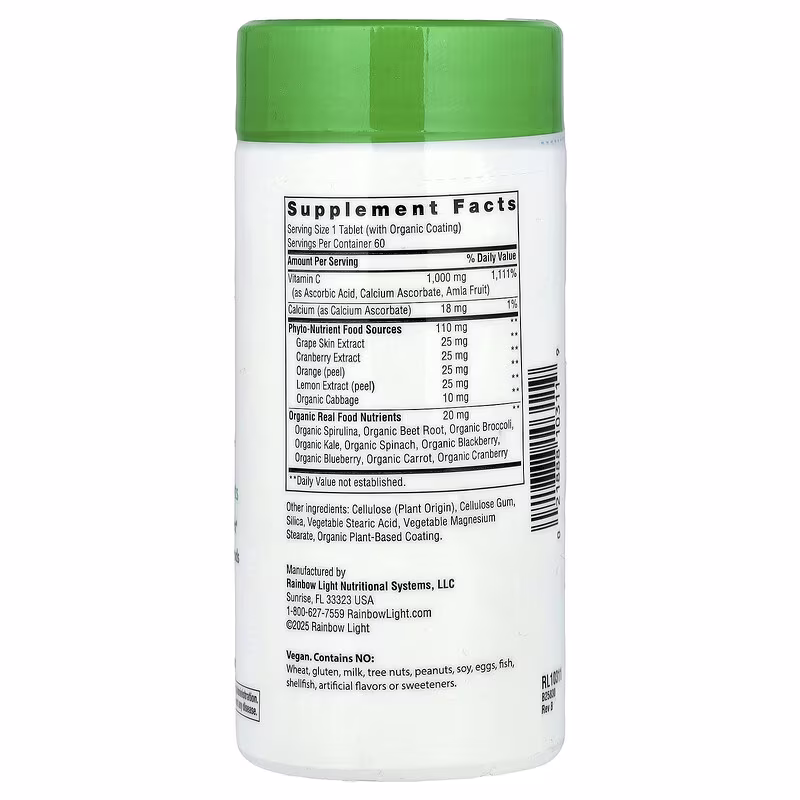 Rainbow Light, Super C, 60 Tablets - Image 2
