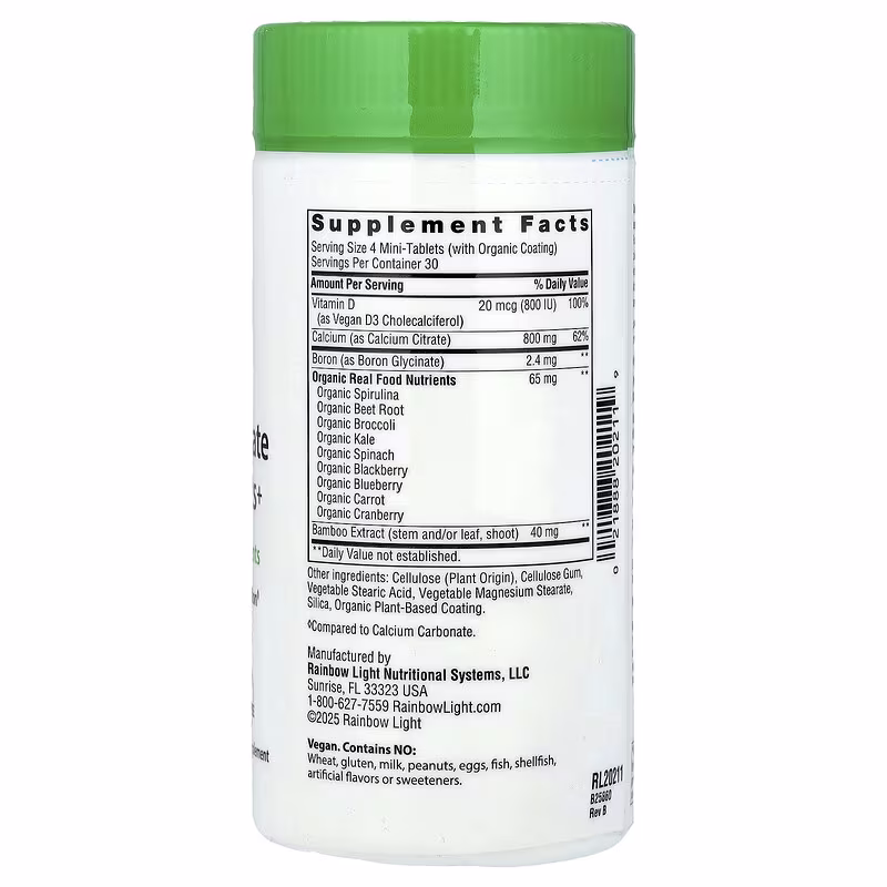 Rainbow Light, Calcium Citrate Mini-Tablets+, 120 Mini-Tablets - Image 2