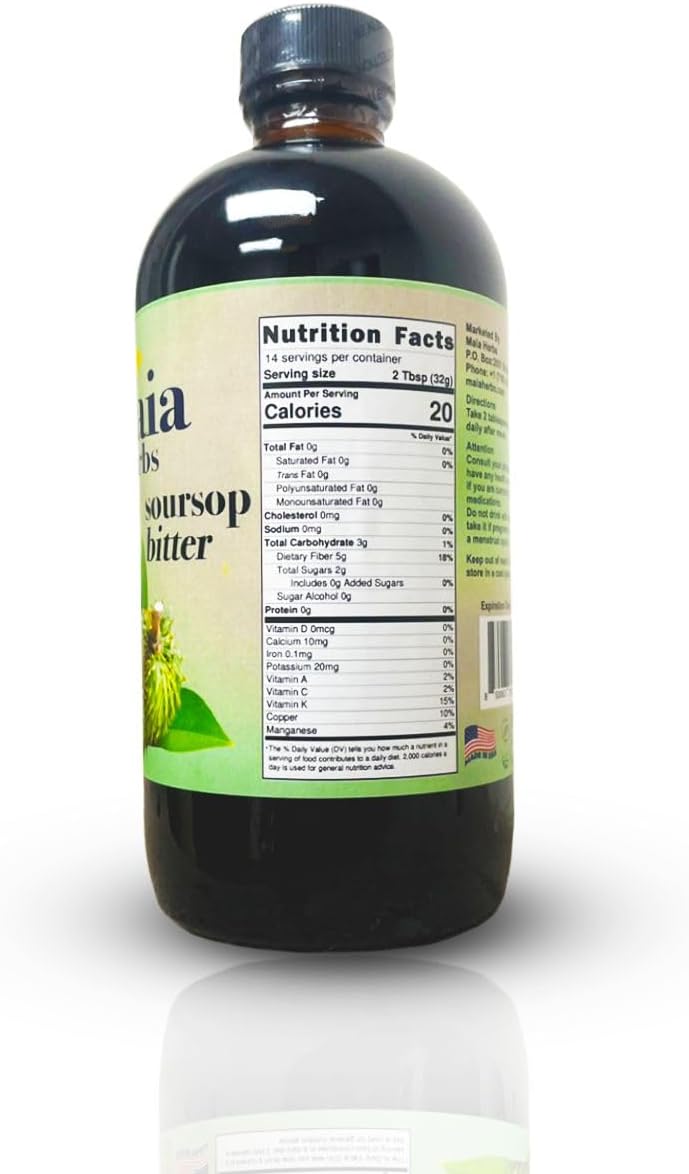 Serene Herbs Soursop Bitters Liquid 16oz - Premium Holistic Immune Boost - Image 2