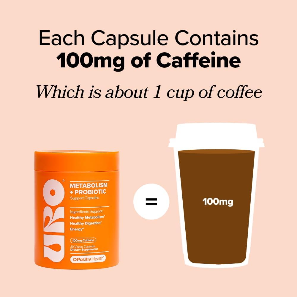 O Positiv URO Metabolism + Probiotic Support Capsules – Metabolism, Gut Health & Sustained Energy – with Chromium Picolinate, Green Coffee Bean Extract & Targeted Probiotics – 1 Month Supply – 30 Servings - Image 2