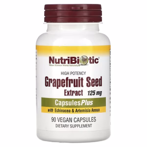 NutriBiotic, High Potency Grapefruit Seed Extract with Echinacea & Artemisia Annua, 125 mg, 90 Vegan Capsules