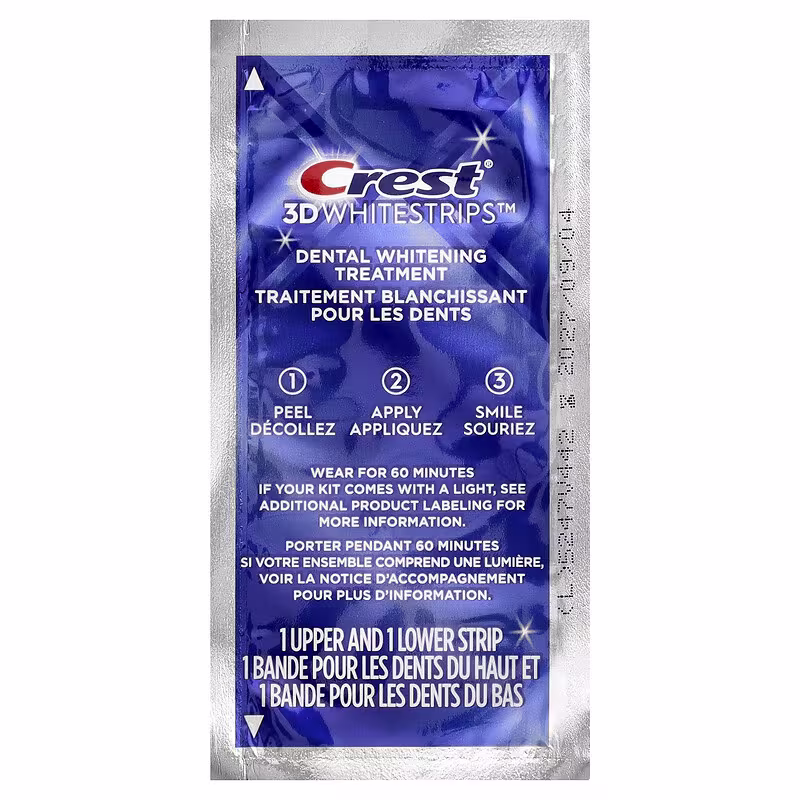 Crest, 3D Whitestrips, Dental Whitening Kit, 1 Hour Express, 20 Strips - Image 2
