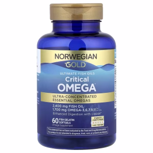 Renew Life, Norwegian Gold®, Critical Omega™ Ultimate Fish Oils, 60 Fish Gelatin Softgels