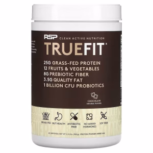 RSP Nutrition, TrueFit, Grass-Fed Protein Shake with Fruits & Vegetbles, Chocolate, 2.16 lbs (980 g)