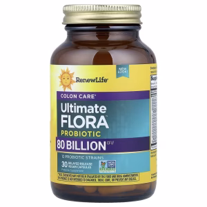 Renew Life, Ultimate Flora™ Colon Care Probiotic, 30 Delayed Release Vegan Capsules