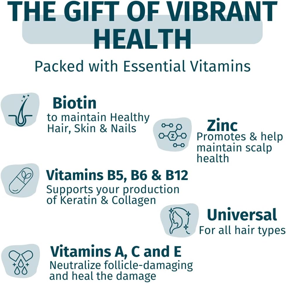 WEEM Hair Skin and Nails Gummies - Supports Healthy Hair - Vegan biotin Vitamins for Women & Men Supports Faster Hair Growth, Stronger Nails, Healthy Skin, Extra Strength (1) - Image 5