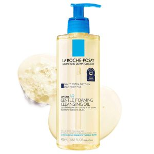 La Roche-Posay Lipikar AP+ Gentle Foaming Cleansing Oil, Gentle Oil Cleanser for Face and Body Formulated with Niacinamide, Long-Lasting 24-hour Hydration, Fragrance-Free & Soap Free 400ml