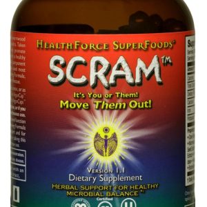 Serene Herbs HEALTHFORCE SUPERFOODS Scram - Herbal Supplement with Milk Thistle, Wormwood & Black Walnut - Digestion Support Capsules - 150 Vegan Capsules